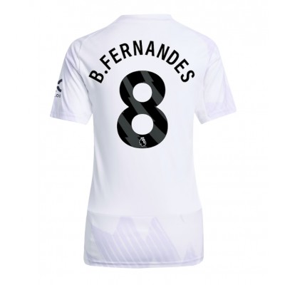 Camiseta Manchester United Bruno Fernandes #8 Segunda Equipación Replica 2025-26 para mujer mangas cortas Camiseta Manchester United Bruno Fernandes #8 Segunda Equipación Replica 2025-26 para mujer mangas cortas
